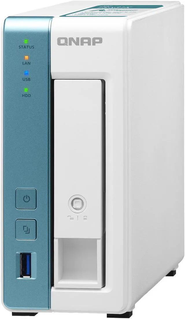 Alt view image 6 of 12 - QNAP 1-Bay Personal Cloud NAS for Backup and Data Sharing 4-core 1.7GHz 1GB RAM w/ Lockable Drive Tray TS-131K-US