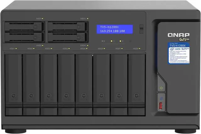 Alt view image 4 of 6 - QNAP TVS-H1288X-W1250-16G-US Diskless System Network Storage