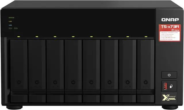 Alt view image 3 of 9 - QNAP TS-873A-8G-US 8 Bay Ryzen Desktop NAS (Diskless)