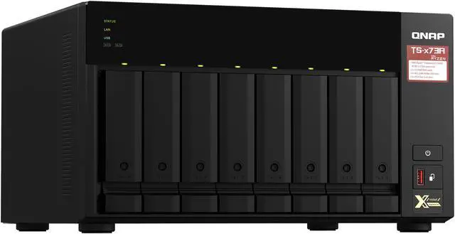 Alt view image 7 of 9 - QNAP TS-873A-8G-US 8 Bay Ryzen Desktop NAS (Diskless)