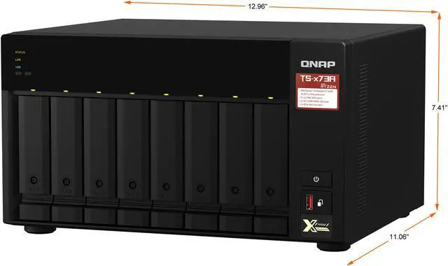 Alt view image 6 of 9 - QNAP TS-873A-8G-US 8 Bay Ryzen Desktop NAS (Diskless)