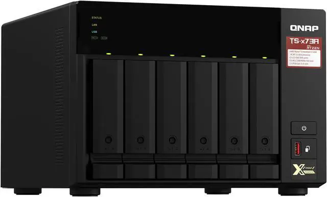 Alt view image 6 of 9 - QNAP TS-673A-8G-US 6 Bay Ryzen Desktop NAS (Diskless)