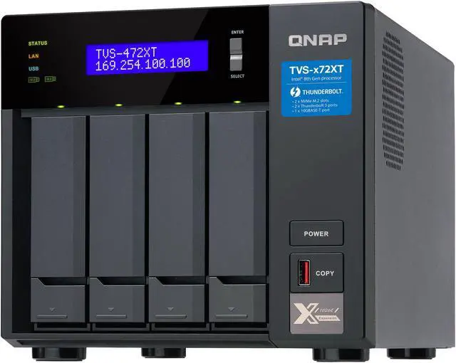 Alt view image 7 of 12 - QNAP TVS-472XT-i3-4G-US Diskless System Network Storage