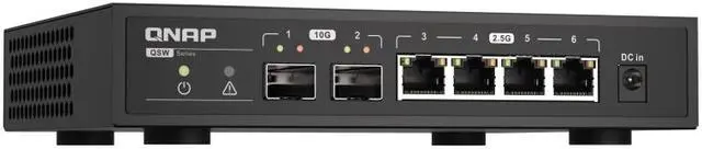 Alt view image 2 of 6 - QNAP Desktop QSW-2104-2S-US, Unmanaged Switch, 4 port 2.5Gbps auto negotiation (2.5G/1G/100M), 2 10GbE SFP+ port