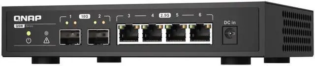 Alt view image 3 of 6 - QNAP Desktop QSW-2104-2S-US, Unmanaged Switch, 4 port 2.5Gbps auto negotiation (2.5G/1G/100M), 2 10GbE SFP+ port
