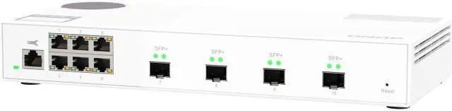 Alt view image 5 of 6 - QNAP QSW-M408S 6-port layer 2 managed switch. 6 x 2.5GbE (1G/100M) ports and 4 x 10G SFP+ ports. Easy management with web browser.