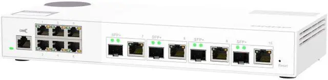 Alt view image 5 of 6 - QNAP QSW-M408S 6-port layer 2 managed switch. 6 x 2.5GbE (1G/100M) ports and 4 x 10G SFP+/ NBASE-T (10G/5G/2.5G/1G/100M) combo ports. Easy management with web browser.