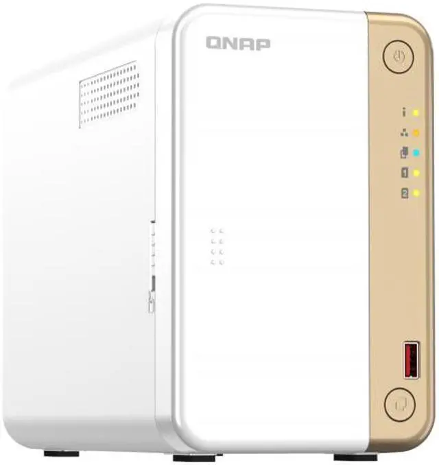 Alt view image 3 of 7 - QNAP 2-Bay desktop NAS, Intel Celeron N4505 dual-core processor, 4GB DDR4 SODIMM RAM, SATA 6Gb/s, M.2 2280 PCIe Gen 3x1 slots, 1x2.5GbE, 1 x PCIe 3.0 x2 slot for QM2 or addiotional NIC, USB 3.2 Gen 2, AES-NI encryption, 4K hardware transcod