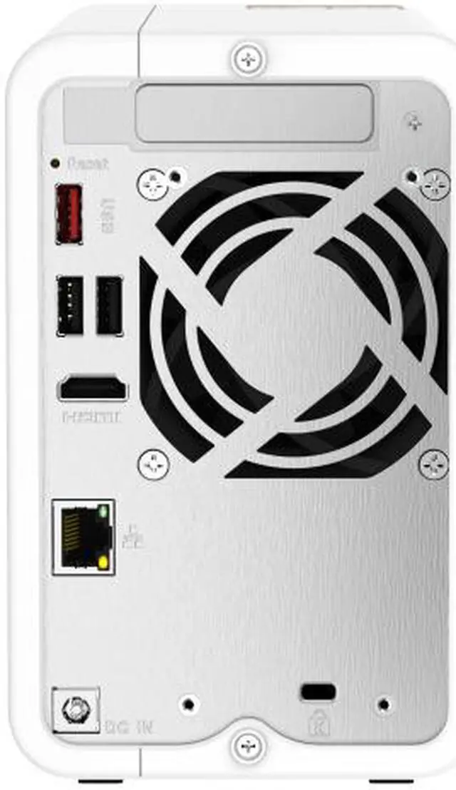 Alt view image 7 of 7 - QNAP 2-Bay desktop NAS, Intel Celeron N4505 dual-core processor, 4GB DDR4 SODIMM RAM, SATA 6Gb/s, M.2 2280 PCIe Gen 3x1 slots, 1x2.5GbE, 1 x PCIe 3.0 x2 slot for QM2 or addiotional NIC, USB 3.2 Gen 2, AES-NI encryption, 4K hardware transcod