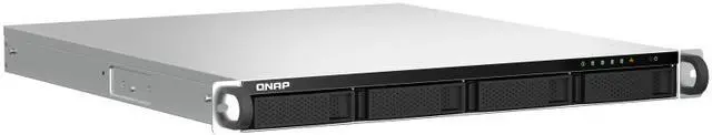 Alt view image 3 of 6 - QNAP 1U 4-bay NAS/iSCSI IP-SAN, Intel Celeron N5105/N5095 4C/4T (up to 2.7GHz), 8GB DDR4 RAM, 2.5GbE LAN, 4K HDMI v1.4b, PCIe Expansion Slot, Redundant PSU