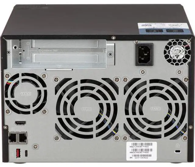Alt view image 5 of 8 - QNAP Ultra-High Speed 6 Bay NAS. Intel® Core™ i5-12400 6C/12T, 32GB RAM DDR4 RAM, 3.5"/2.5" HDD/SSD slot x 6, M.2 PCIe SSD Gen4 x 4 slot x 2, 2.5GbE x 2, PCIe Gen4 slots, HDMI 1.4b, USB 3.2 Gen 2, 250W PSU