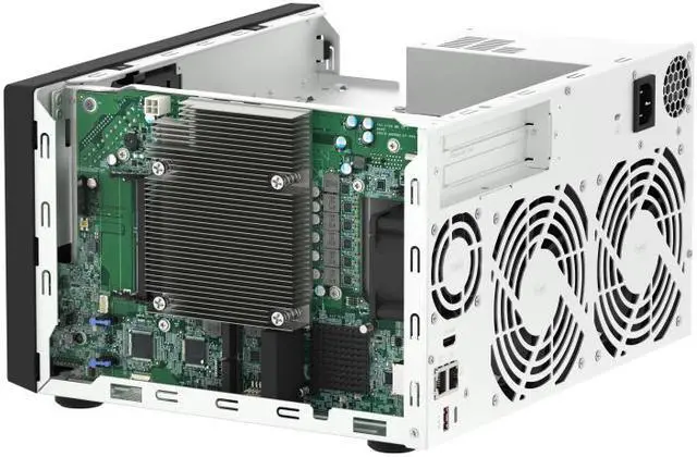 Alt view image 6 of 8 - QNAP Ultra-High Speed 8 Bay NAS. Intel® Core™ i5-12400 6C/12T, 32GB RAM DDR4 RAM, 3.5"/2.5" HDD/SSD slot x 8, M.2 PCIe SSD Gen4 x 4 slot x 2, 2.5GbE x 2, PCIe Gen4 slots, HDMI 1.4b, USB 3.2 Gen 2, 250W PSU