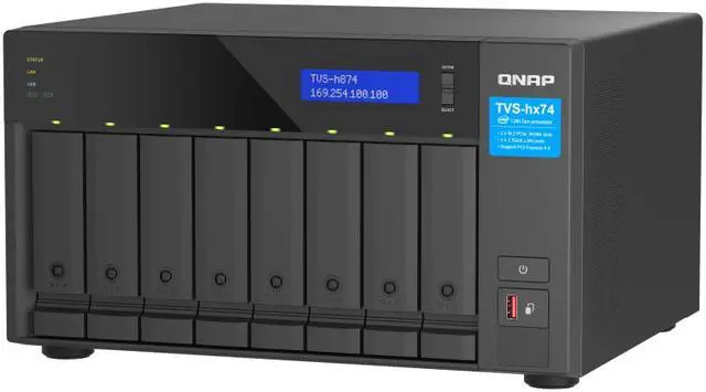Alt view image 7 of 8 - QNAP Ultra-High Speed 8 Bay NAS. Intel® Core™ i5-12400 6C/12T, 32GB RAM DDR4 RAM, 3.5"/2.5" HDD/SSD slot x 8, M.2 PCIe SSD Gen4 x 4 slot x 2, 2.5GbE x 2, PCIe Gen4 slots, HDMI 1.4b, USB 3.2 Gen 2, 250W PSU