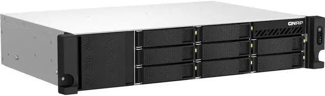 Alt view image 2 of 4 - QNAP 2U 8-Bay Short Depth Rackmount NAS - Intel Celeron N5095 - 8GB Ram - Redundant PSU  TS-864EU-RP-8G