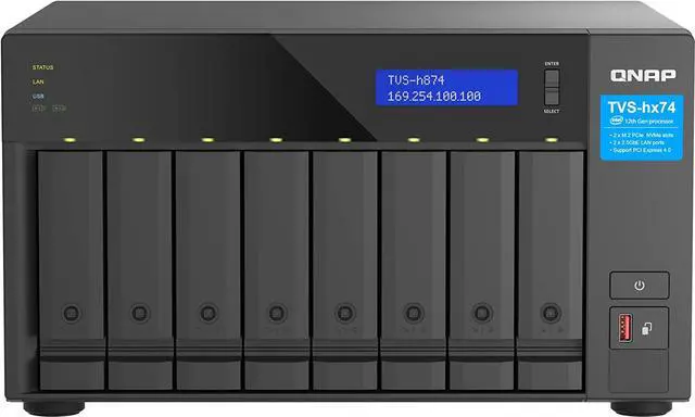 Main image of Qnap 8 Bay High-Speed Desktop NAS Enclosure TVS-h874-i7-32G-US