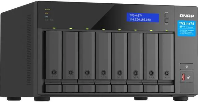 Alt view image 2 of 4 - Qnap 8 Bay High-Speed Desktop NAS Enclosure TVS-h874-i7-32G-US