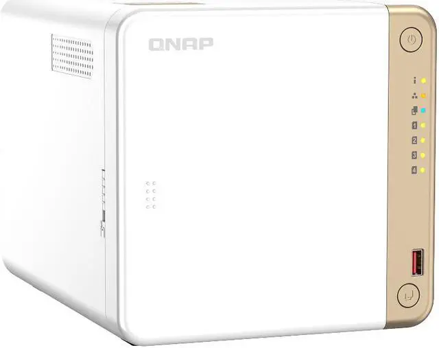Alt view image 2 of 4 - QNAP TS-462-4G-US 4 Bay Desktop NAS with Intel Celeron Dual-core Processor with M.2 PCIe Slots and PCIe expandability and 2.5GbE (2.5G/1G/100M) Diskless System Network - Storage