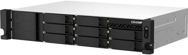 Main image of QNAP TS-864eU-8G-US 8 Bay High-Speed Short Depth Rackmount Rackmount NAS with Dual-2.5GbE, Intel Celeron CPU, 8GB DDR4 Memory and 2.5GbE (2.5G/1G/100M) Network Connectivity (Diskless)