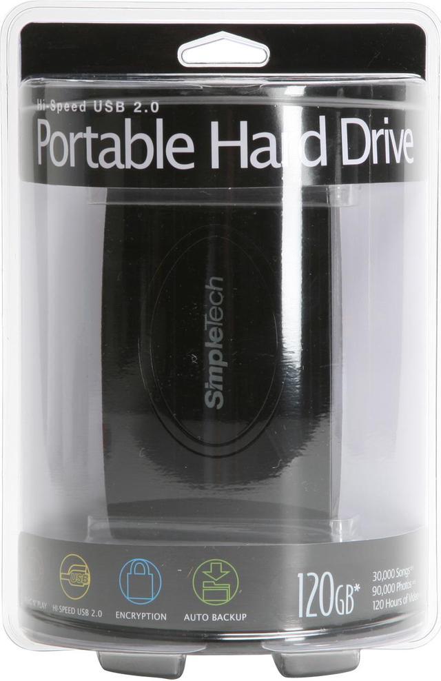 Alt view image 2 of 2 - SimpleTech Portable 120GB USB 2.0 2.5" External Hard Drive (Designed by Pininfarina) SP-U25/120B