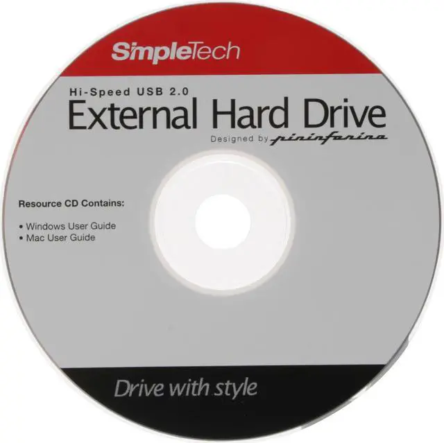 Alt view image 6 of 7 - SimpleTech SimpleDrive 160GB USB 2.0 3.5" External Hard Drive (designed by Pininfarina) SP-U35/160
