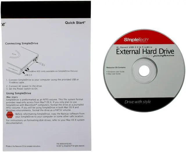 Alt view image 5 of 6 - SimpleTech SimpleDrive 500GB USB 2.0 3.5" External Hard Drive (designed by Pininfarina) SP-U35/500