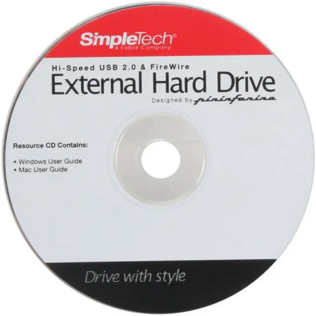 Alt view image 8 of 9 - SimpleTech SimpleDrive 500GB USB 2.0 / Firewire400 3.5" External Hard Drive (designed by Pininfarina) SP-UF35/500