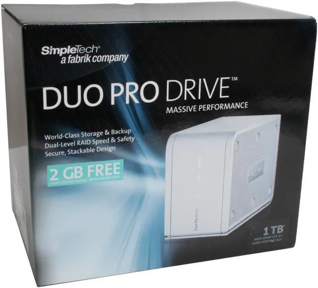 Alt view image 7 of 8 - SimpleTech Duo Pro 1TB USB 2.0 / eSATA 3.5" External Hard Drive FP-UFE2/1TB