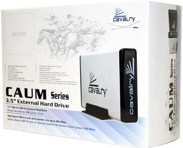 Alt view image 6 of 6 - Cavalry CAUM Series CAUM37500 500GB USB 2.0 External Hard Drive