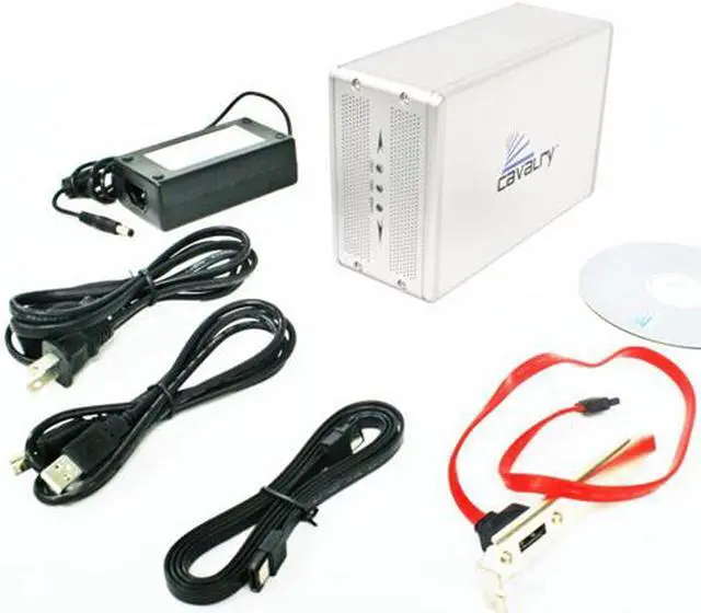 Alt view image 6 of 8 - Cavalry CADA CADA001SA2 1TB USB 2.0 / eSATA 2-bay RAID Disk Array for PC