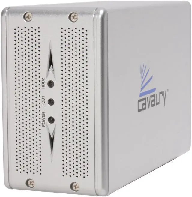 Alt view image 2 of 8 - Cavalry CADA CADA001SA2 1TB USB 2.0 / eSATA 2-bay RAID Disk Array for PC