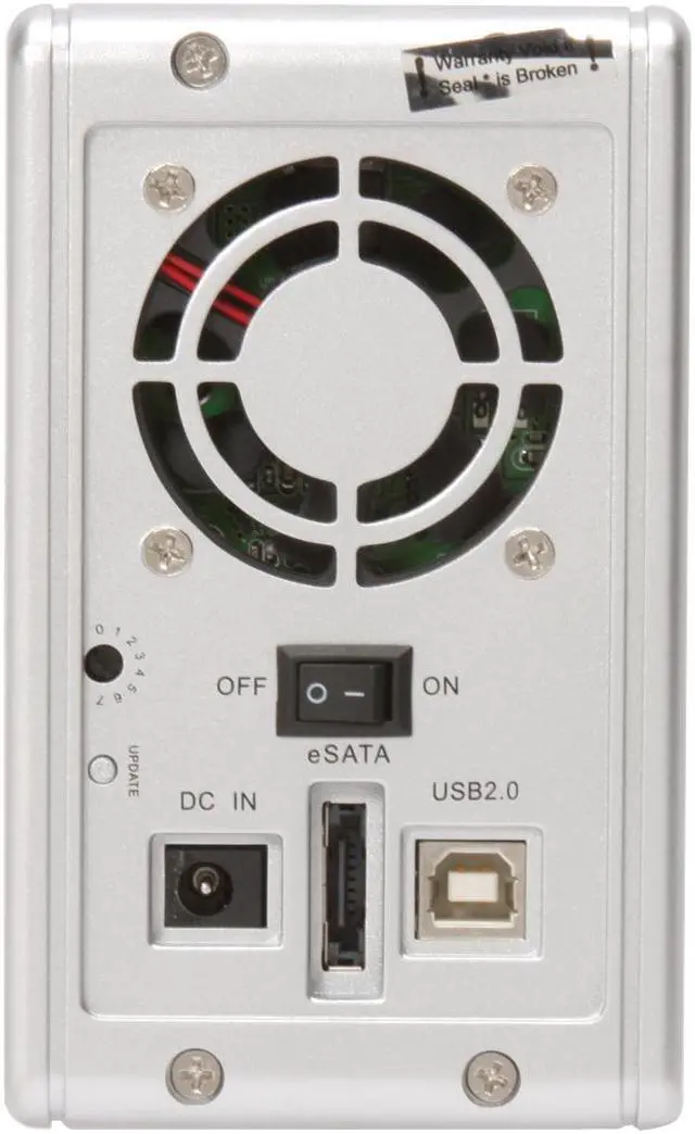 Alt view image 5 of 8 - Cavalry CADA CADA001SA2 1TB USB 2.0 / eSATA 2-bay RAID Disk Array for PC