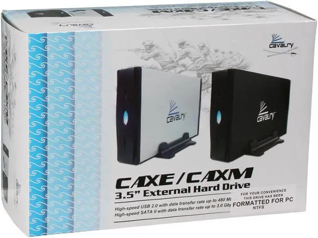 Alt view image 8 of 8 - Cavalry CAXE Series 1TB USB 2.0 / eSATA External Hard Drive - CAXE3701T0