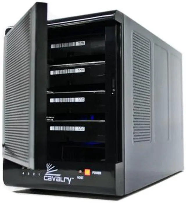 Alt view image 2 of 4 - Cavalry 4-bay RAID Disk Array (RAID 5) eSATA 4TB (4x1TB) External Hard Drive -CADA004SA4
