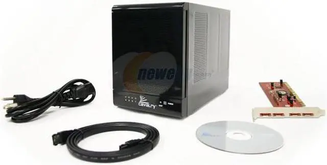 Alt view image 4 of 4 - Cavalry 4-bay RAID Disk Array (RAID 5) eSATA 4TB (4x1TB) External Hard Drive -CADA004SA4