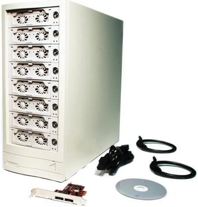 Alt view image 4 of 4 - Cavalry 8TB eSATA 8-bay RAID Disk Array PC/Mac compatible CADA008SA8