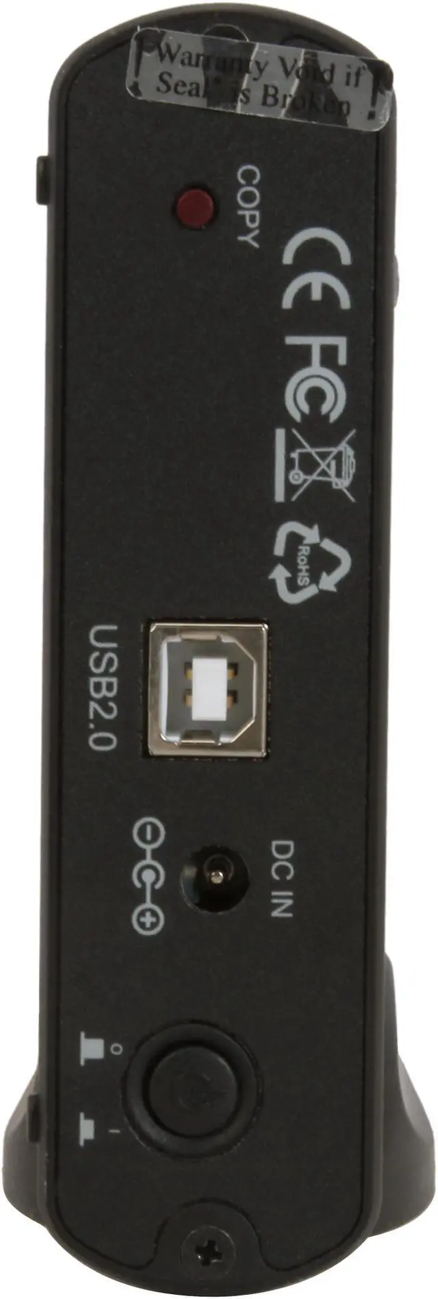 Alt view image 4 of 7 - Cavalry CAUM 1TB USB 2.0 3.5" External Hard Drive CAUM3701T0-B-OTB Black