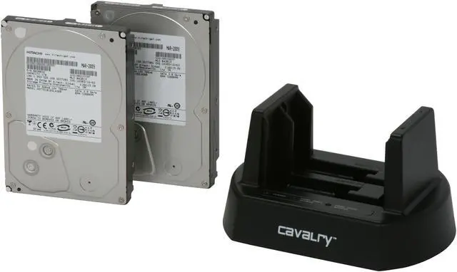 Main image of Cavalry 2-Bay USB 2.0 Dock & Two (2) 7200 RPM 16MB 1TB SATA Hard Drives