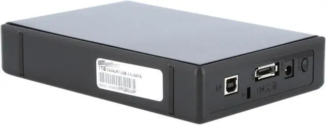 Alt view image 4 of 9 - Cavalry Passio 1TB USB 2.0 / eSATA 3.5" External Hard Drive CAXH3701T0 Black