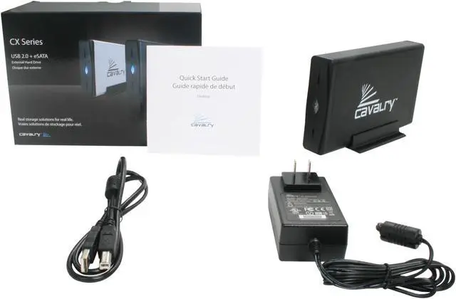 Alt view image 5 of 5 - Cavalry CAXB 2TB USB 2.0 / eSATA 3.5" External Hard Drive CAXB3702T3 Black