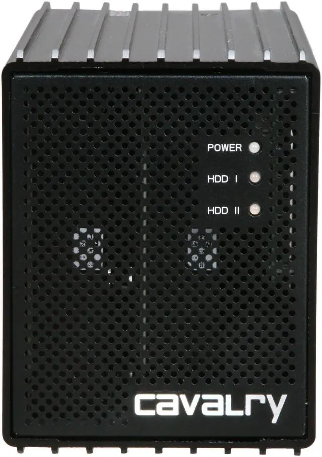 Alt view image 2 of 5 - Cavalry CADA-SA2-B Series 4TB (2x 2TB) eSATA 3.5" 2-Bay RAID Disk Array External Hard Drive CADA004SA2-B Black