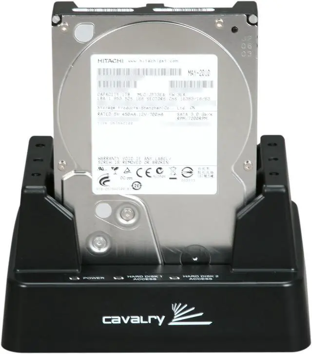 Alt view image 2 of 6 - Cavalry CAHDD 1TB USB 3.0 2.5" or 3.5" 2-bay Dock CAHDD330010T01 Black