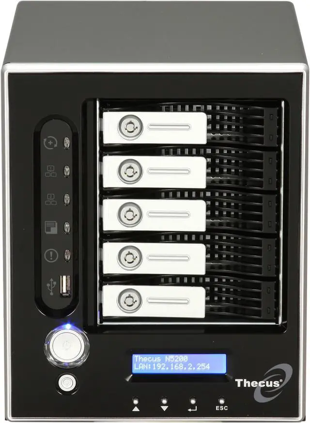 Alt view image 2 of 10 - Thecus N5200B High Performance NAS Server