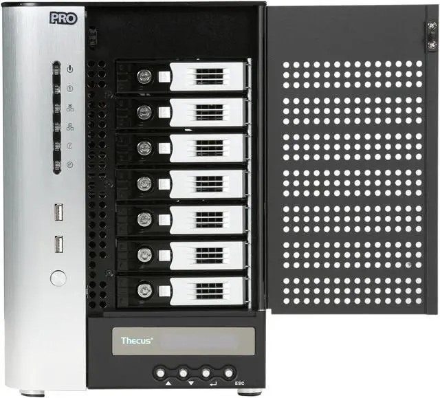 Alt view image 2 of 16 - Thecus N7700PRO Diskless System 10GbE Ready, 7-Bay Power Storage Server