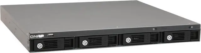 Alt view image 3 of 14 - QNAP TS-409U Diskless System 1U, 4-Bay Hot-swappable RAID 0/1/5/6/JBOD Online RAID NAS