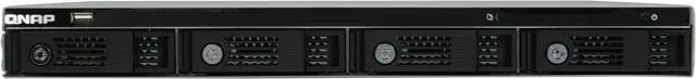 Alt view image 2 of 14 - QNAP TS-409U Diskless System 1U, 4-Bay Hot-swappable RAID 0/1/5/6/JBOD Online RAID NAS