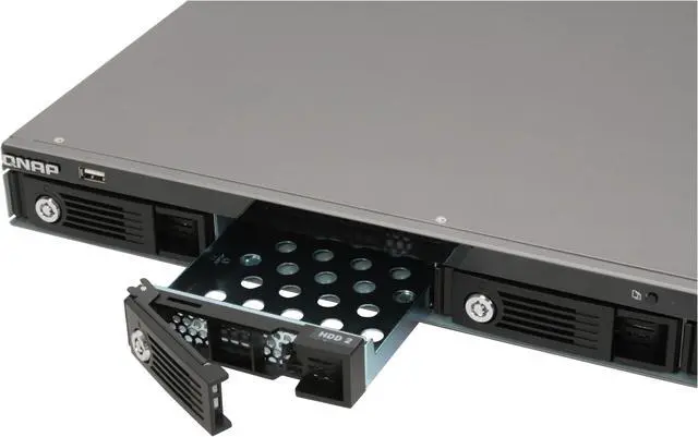 Alt view image 5 of 14 - QNAP TS-409U Diskless System 1U, 4-Bay Hot-swappable RAID 0/1/5/6/JBOD Online RAID NAS