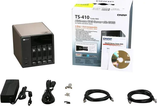 Alt view image 5 of 5 - QNAP TS-410-US Diskless System All-in-one NAS Server with iSCSI for SOHO and Home Users
