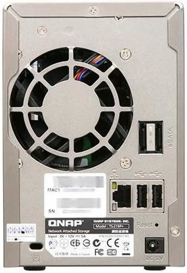 Alt view image 4 of 5 - QNAP TS-219P+-US Diskless System Turbo NAS with iSCSI for SOHO and Home Users