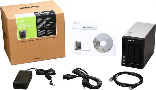Alt view image 5 of 5 - QNAP TS-219P+-US Diskless System Turbo NAS with iSCSI for SOHO and Home Users
