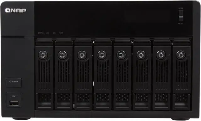 Alt view image 2 of 6 - QNAP TS-869-PRO-US Diskless System 8-Bay, All-in-One NAS
